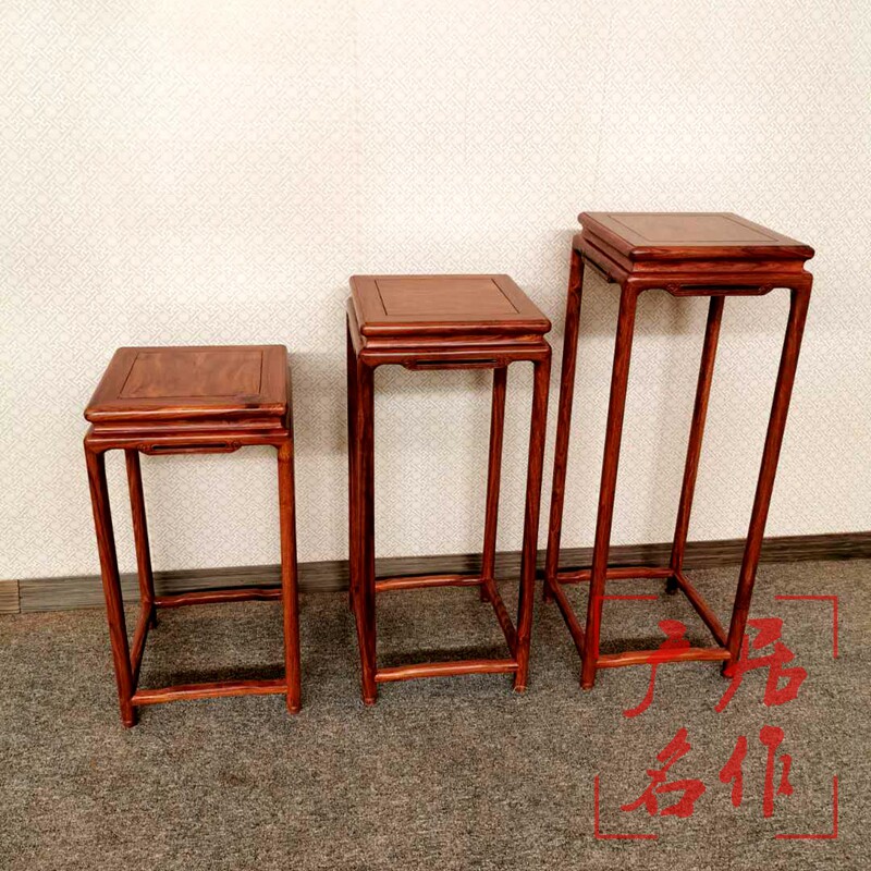 花几中式仿古阳台室内红木