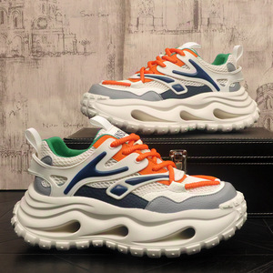 青春潮流男士网面老爹鞋时尚厚底增高青少年透气百搭运动休闲鞋子