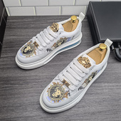 男厚底透气潮牌时尚 真皮百搭男款 休闲鞋 欧洲站潮流小白鞋 减震板鞋