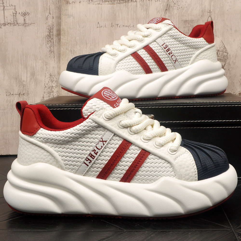 原创潮牌拼色欧美风时尚小白鞋男鞋贝壳头增高板鞋网红爆款休闲鞋,流行男鞋,时尚休闲鞋,淘宝优惠券,粉丝福利购,淘宝优惠卷