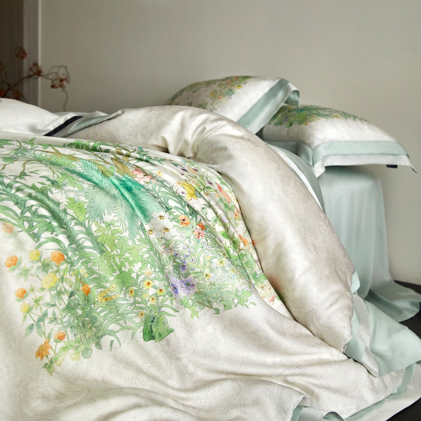 进口200s高端LF级兰精天丝四件套双面真丝滑被套床单凉感夏季床品