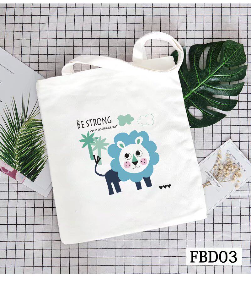 刚强壮胆帆布包女单肩斜挎包文艺布袋包圣诞礼品布包礼品帆布袋