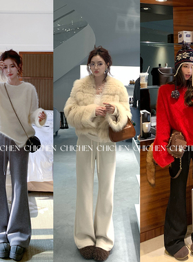 CHICHEN-超模2.0-加绒微喇加厚冬季休闲长裤