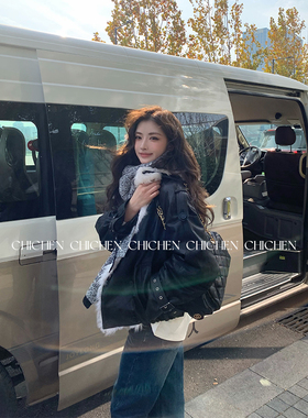 CHICHEN-小湖羊皮毛一体绵羊皮90鹅绒服