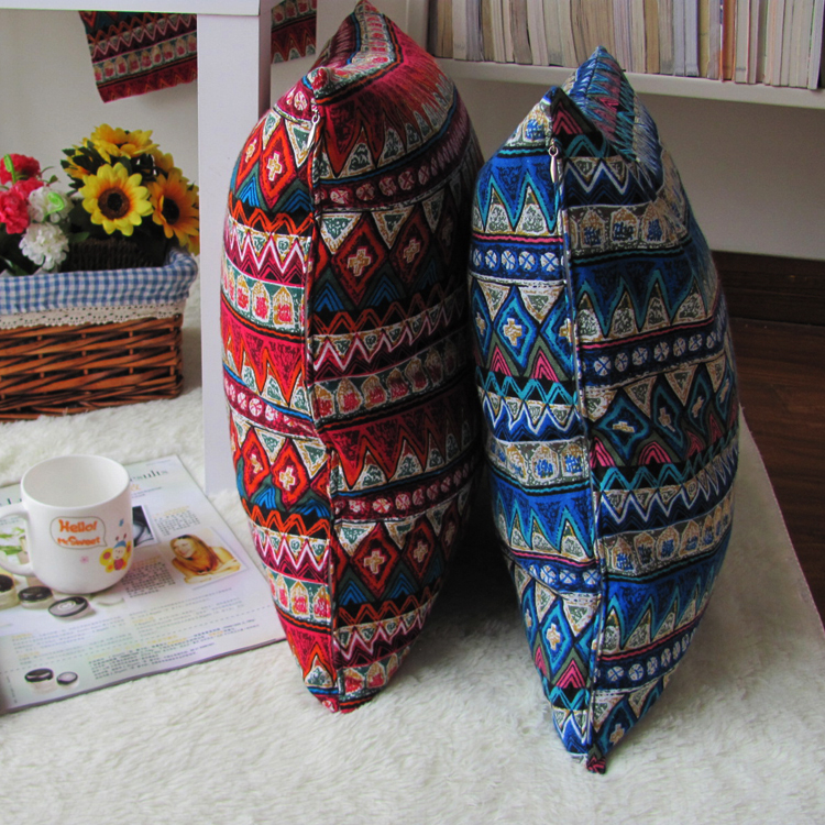 波西米亚东南亚民族风棉麻布艺沙发客厅民宿床头抱枕靠垫支持定制