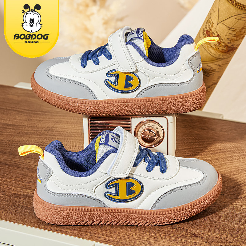 巴布豆童鞋女童春款儿童板鞋2026新款中大童阿甘鞋男童软底休闲鞋