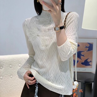 2025秋季新款气质漂亮别致高级设计感超细羊毛针织衫女人味上衣