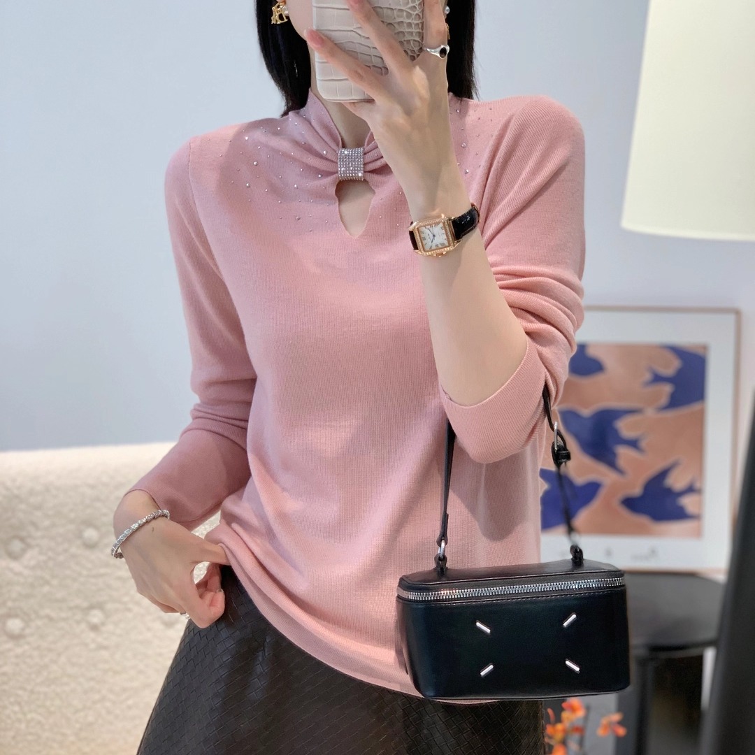 2025秋季新款气质漂亮别致设计感超细羊毛针织衫甜辣女人味上衣