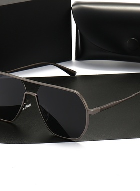 男士方形开车偏光太阳镜新款时尚铝镁镜框个性潮流墨镜厂家