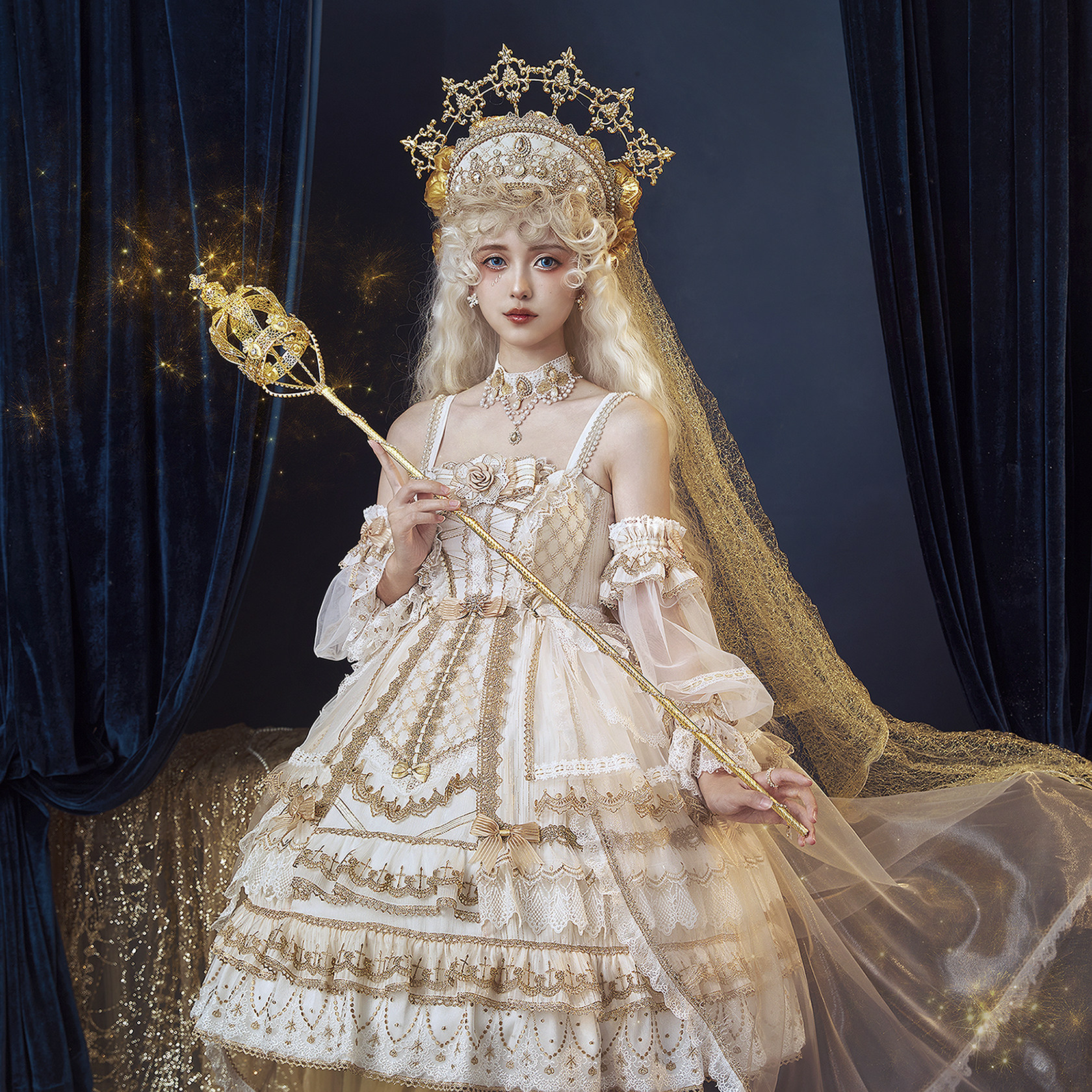 【完售展示】无烬星辉 宫廷lolita花嫁古典洋装裙