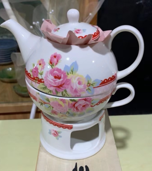 欧式陶瓷田园风烛台 茶壶餐具