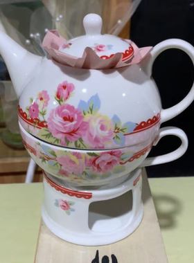 欧式陶瓷田园风烛台 茶壶餐具