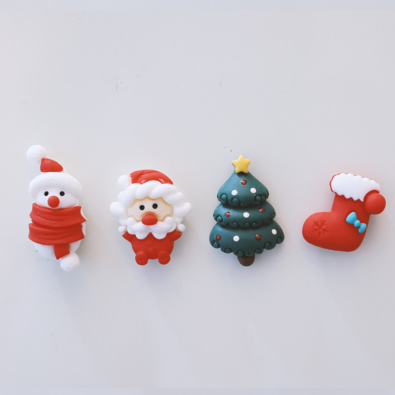 圣诞老人雪人圣诞袜ins可爱简约卡通个性创意冰箱贴磁性贴留言贴