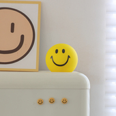 ins笑脸彩色卡通储钱罐摆件可爱创意家居装 饰桌面摆件场景布置