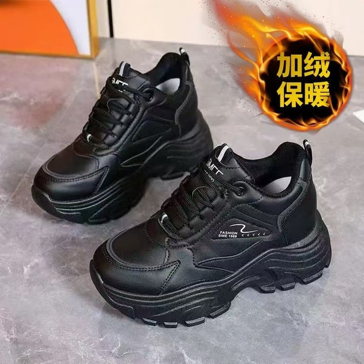 增高休闲棉鞋运动鞋加绒小白鞋