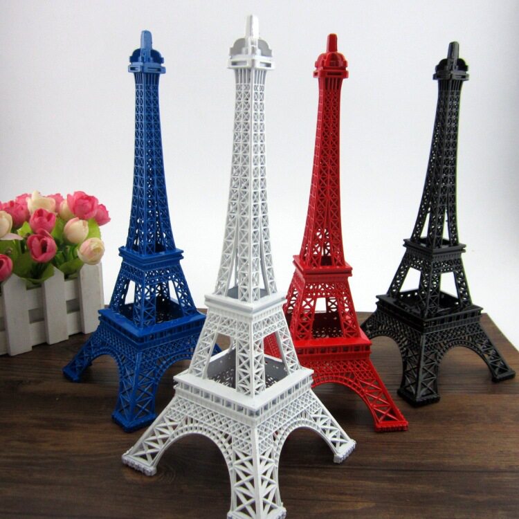 彩色巴黎梦想大中小号埃菲尔铁塔 桌面摆件 家居装饰品 拍摄道具