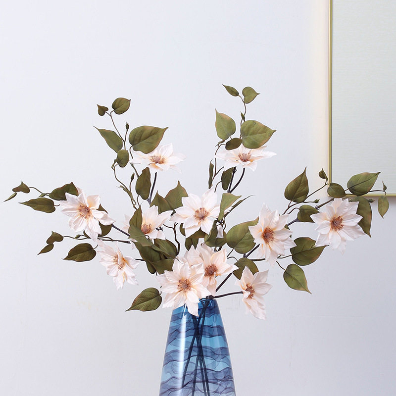 兰桂坊仿真花钻石莲 酒店婚庆装饰假花 室内客厅装饰花卉假花