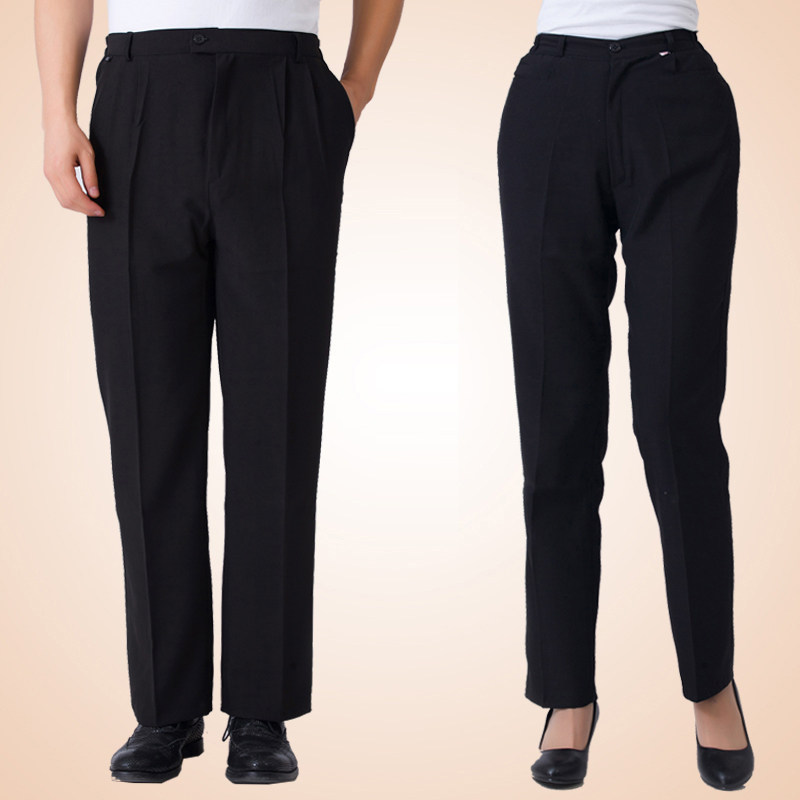 酒店厨师工作裤子黑色 保洁员工作裤男女直筒裤 服务员工作服裤子在类目 男装, 西裤中 - 来自Buy2taobao.com提供专业的淘宝代购服务