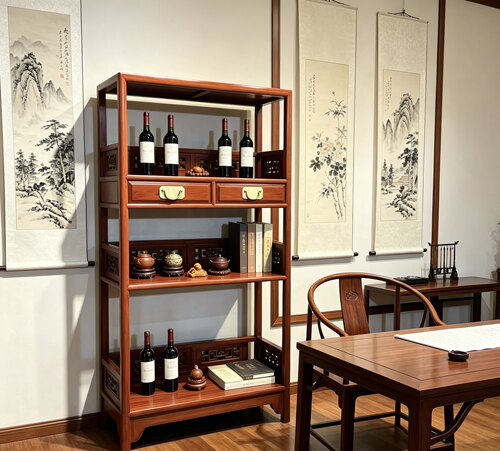 红木书架落地组合新中式实木仿古多层展示架书橱花梨木展示置物