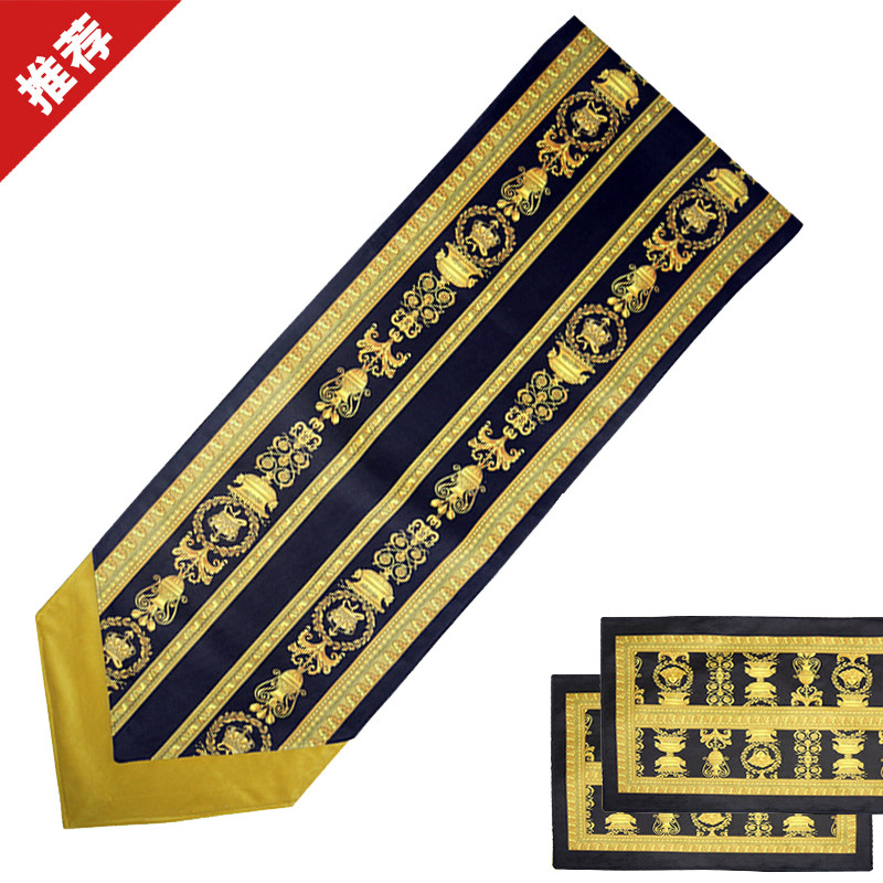 欧式高档奢华餐桌布艺桌旗美式电视柜盖布现代简约桌旗潮牌装饰布