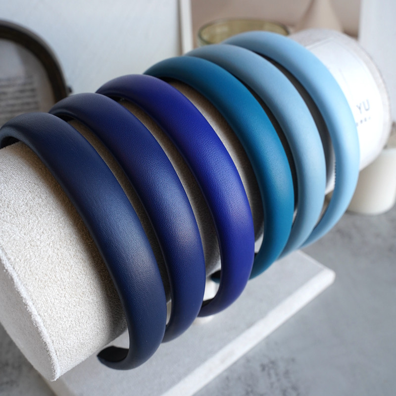 手工防滑光面宽绵羊皮宽发箍真皮通勤百搭发卡韩式加高修饰脸型