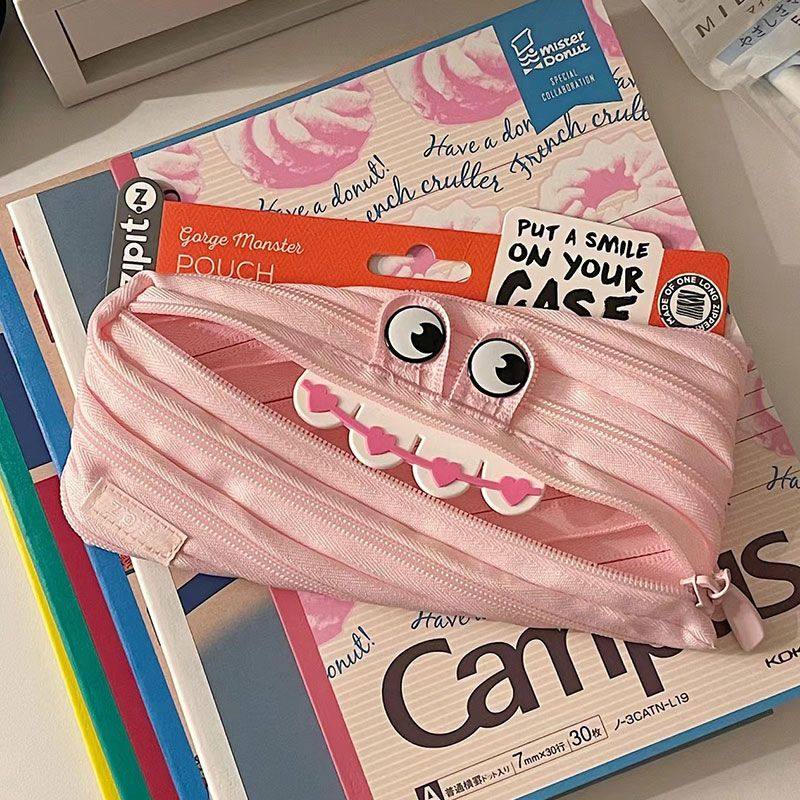 zipit可爱怪兽拉链笔袋大容量透明创意文具盒三眼怪收纳铅笔盒,文具电教/文化用品/商务用品,文具盒,淘宝优惠券,粉丝福利购,淘宝优惠卷