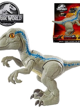 侏罗纪世界智能迅猛龙布鲁GFD40美泰电影同款可发声恐龙模型Q版