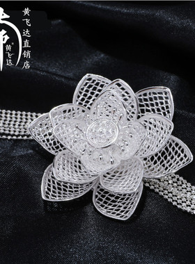 黄飞达原创手工专利银饰纯银项链女S990足银民族风毛衣链长款百搭