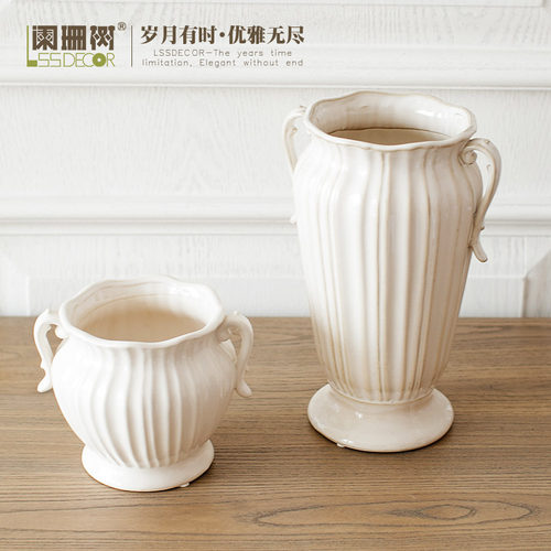 可水养鲜花花瓶简约陶瓷