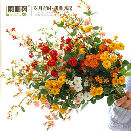 阑珊树仿真黛丝小蔷薇插花假花
