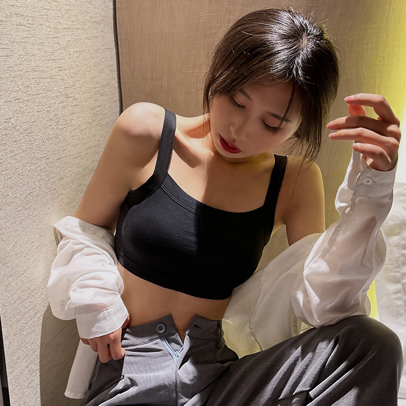 抹胸内衣女薄款夏季运动上托收副乳裹胸防走光背心式文胸大胸显小