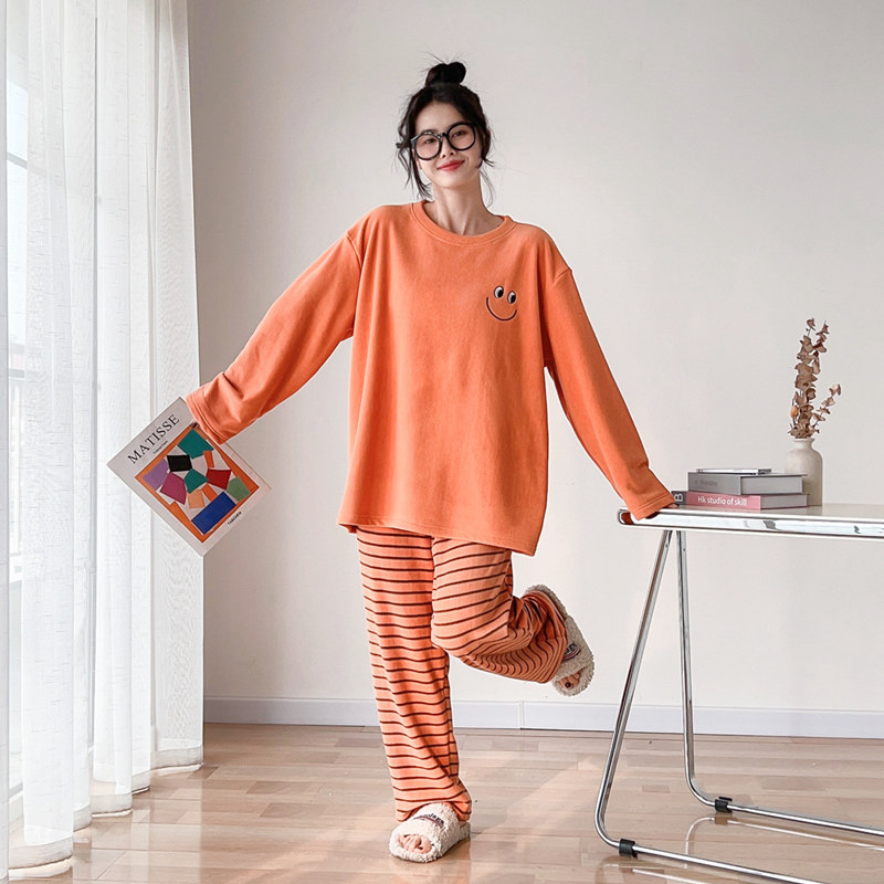 卡通圆领加大码情侣睡衣女200斤秋冬季长袖保暖绒男士家居服套装,女士内衣/男士内衣/家居服,睡衣/家居服套装,淘宝优惠券,粉丝福利购,淘宝优惠卷