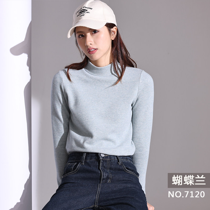 ZHUANGTAI 겨울 여성의 높은 칼라 긴 소매 BOTTOMING 스웨터 캐시미어 단백질 기질 가을 옷 단일 조각 두꺼운 따뜻한 옷 7120