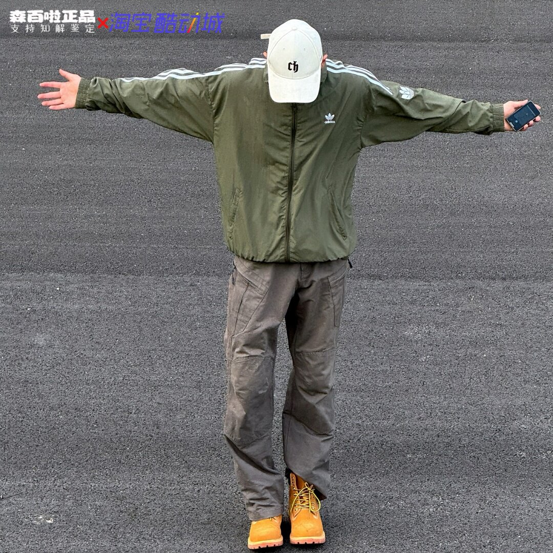 阿迪达斯男连帽防风夹克外套