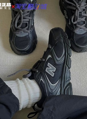 New Balance NB408系列 透气低帮复古运动鞋男女同款 黑色ML408K