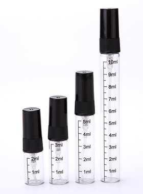 B003-香水分装瓶10ml印刻度玻璃高端便携式小样极细喷雾5ML空瓶子
