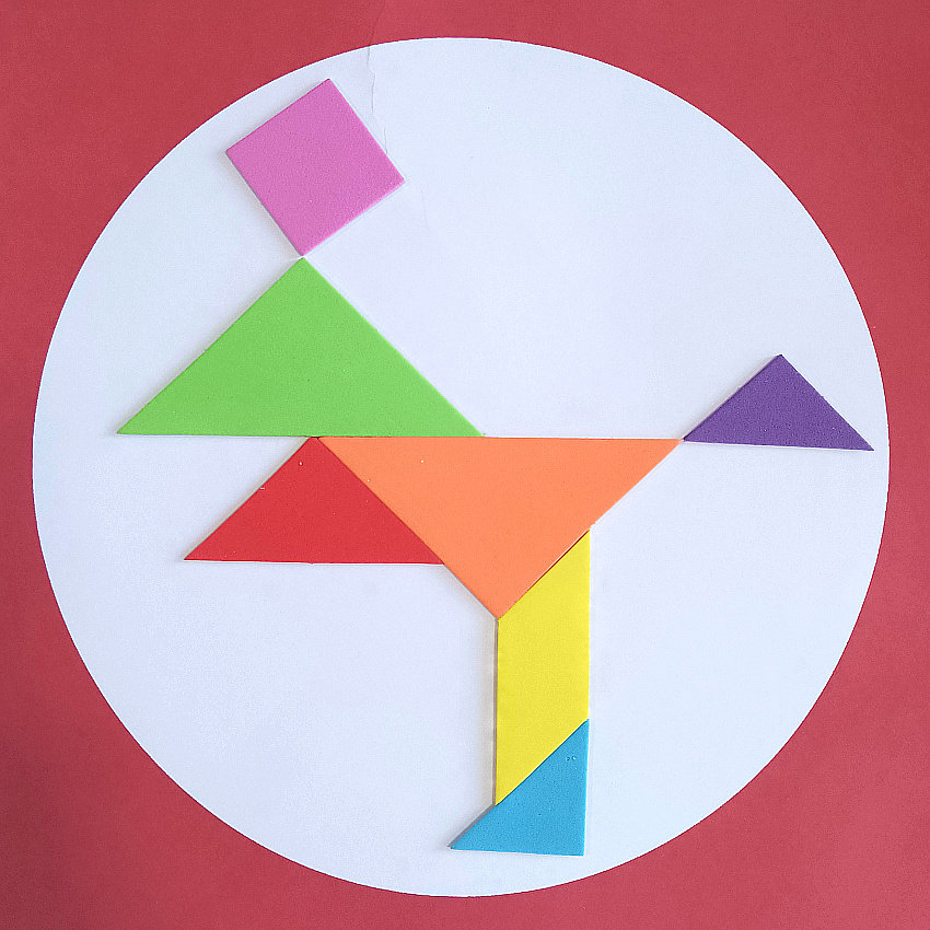 七巧板贴纸拼图贴画 儿童几何图形创意粘贴幼儿园区角活动diy益智