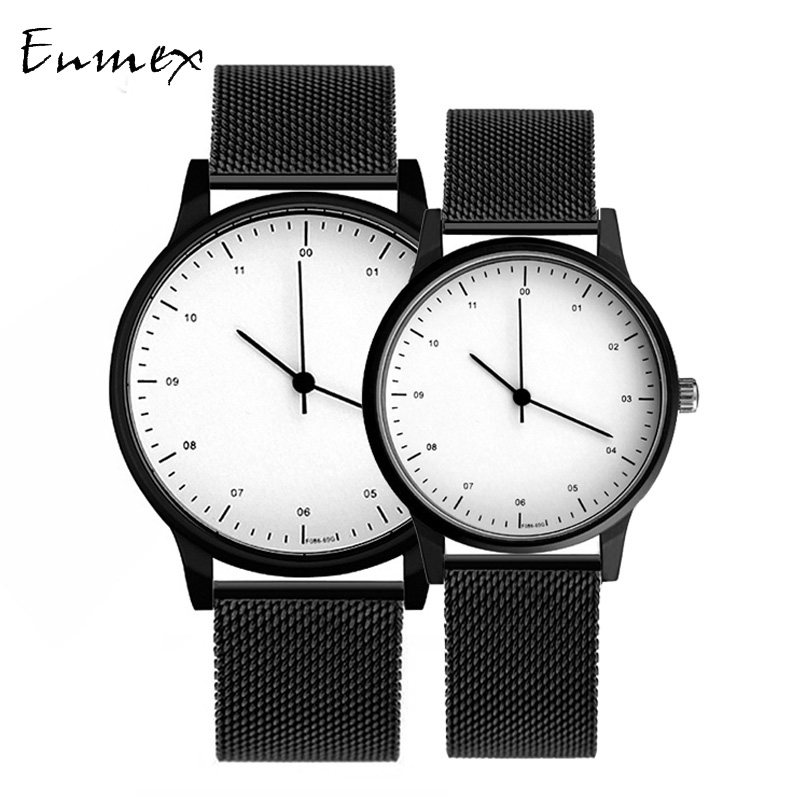 七夕礼物 译时Enmex欧美潮流手表简单美学简约 ins风情侣表一对