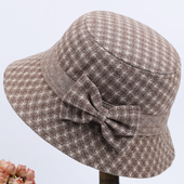 中老年人帽子女秋冬天妈妈渔夫帽加厚保暖盆帽奶奶婆婆老太太布帽