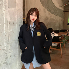 学院风中长款 女宽松百搭学生外套bf网红上衣 西装 2019新款 秋季 韩版