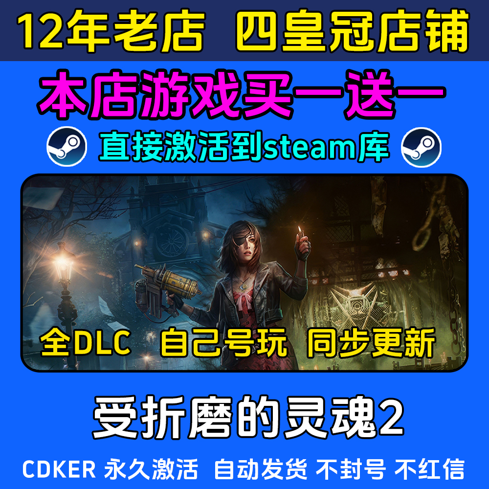 受折磨的灵魂2 steam游戏CDKEY激活码 永久入库电脑 全DLC 包更新