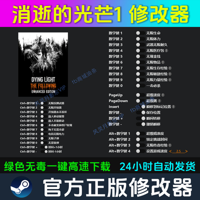 消逝的光芒1 修改器 Steam辅助epic电脑正版工具 多项 不含游戏