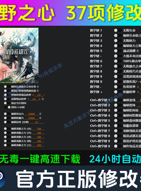 狂野之心 修改器 Steam辅助epic电脑正版工具科技 不含游戏