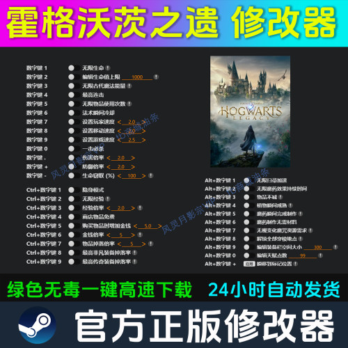 霍格沃茨之遗 修改器 Steam辅助epic电脑正版工具 多项 不含游戏