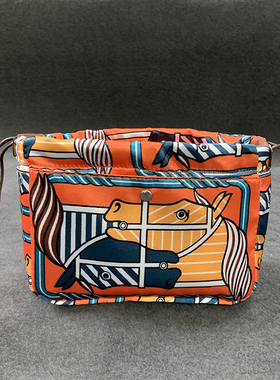 橙色丝绸内胆包宝莱内衬包菜篮子内支撑凯莉置物收纳袋抽绳化妆包