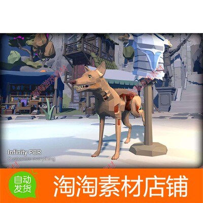 U3D Low Poly Character - Demon Dog - Fantasy RPG 1.0动画模型