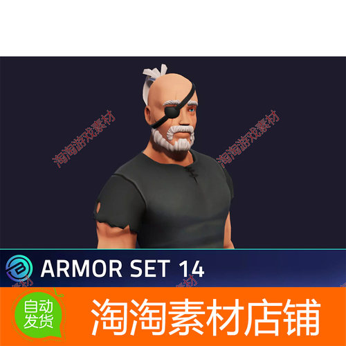 Unity Prisoner Armor Set - Stylized RPG 1.0 男性人物角色模型