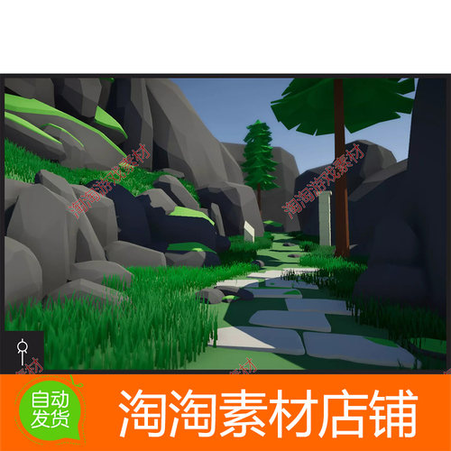 Unity Rocks Pack - Low Poly Nature 1.2低多边形岩石头环境模型