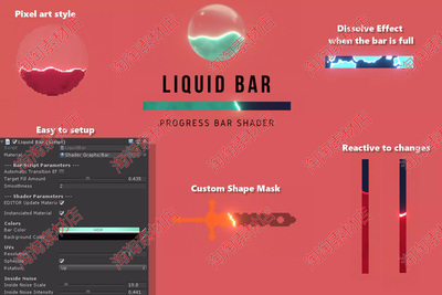 Unity3d LiquidBar - Unique Progress Bars v1.0进度条工具