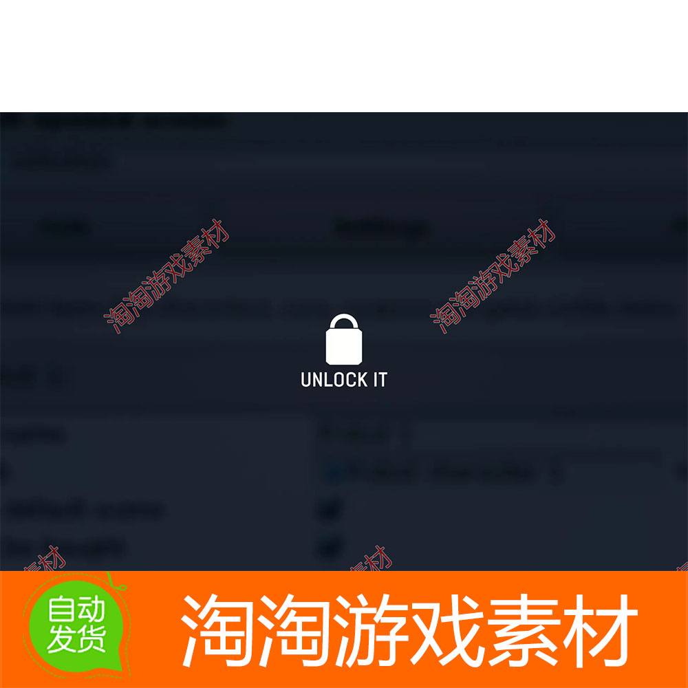 Unity3d Unlock It 1.0 添加解锁组合和保存项目的模板